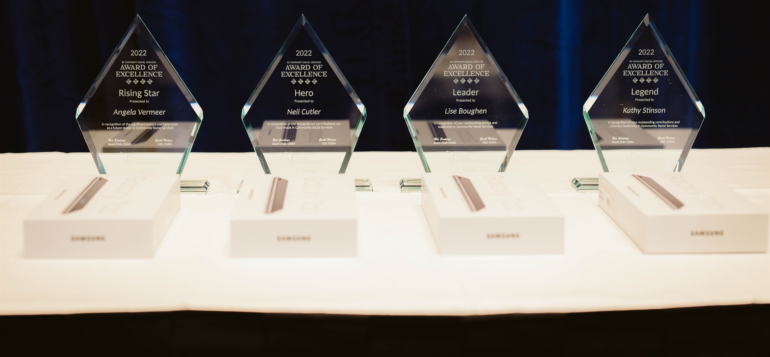 Image of AOE award trophies